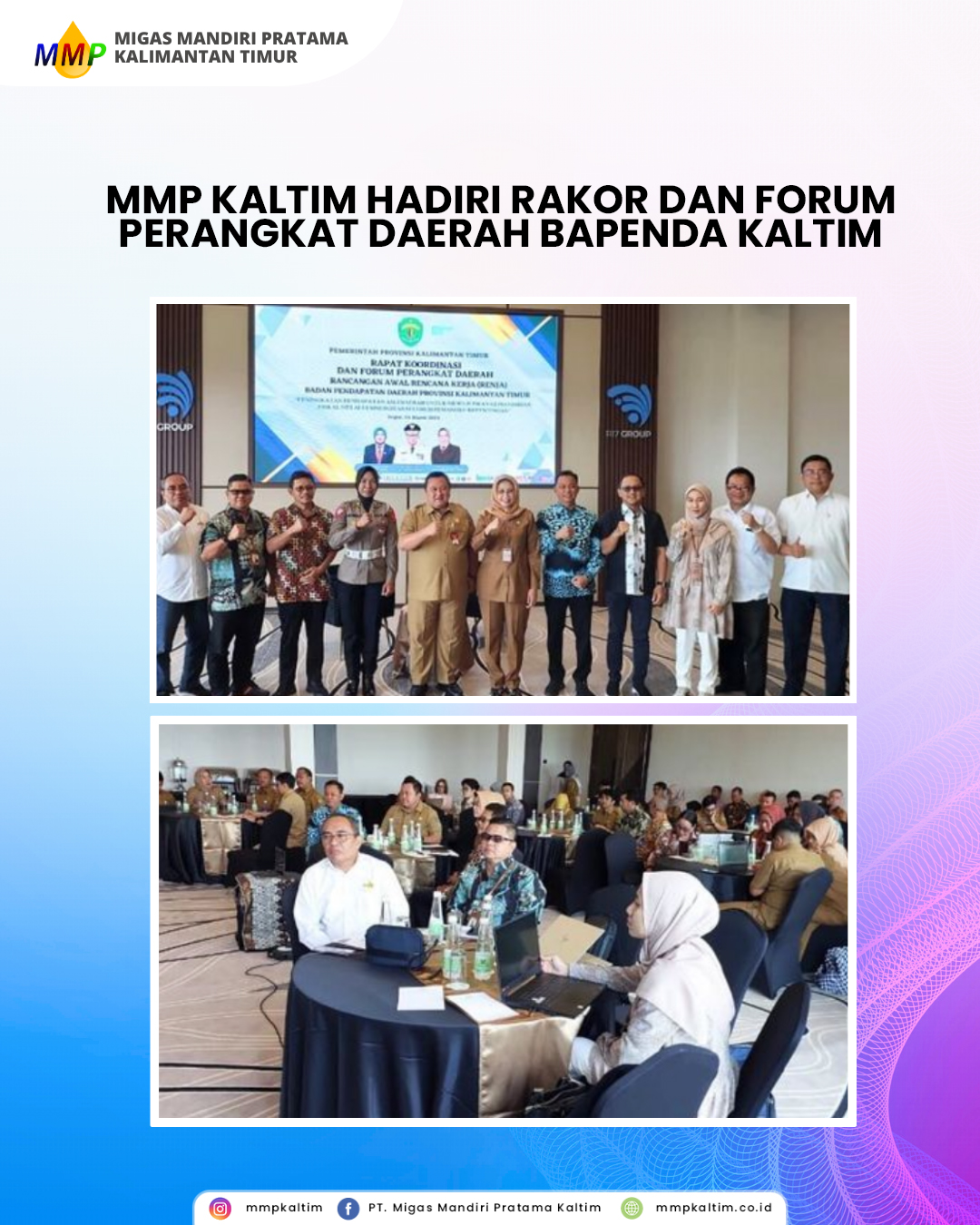 MMP KALTIM HADIRI RAKOR DAN FORUM PERANGKAT DAERAH BAPENDA KALTIM