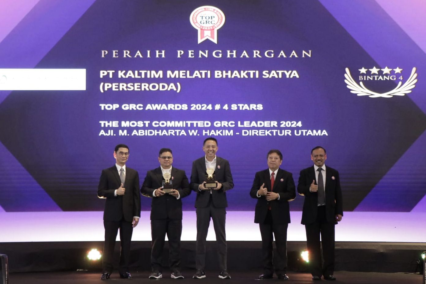 PT KTMBS Raih Bintang 4 Pada TOP GRC Award 2024