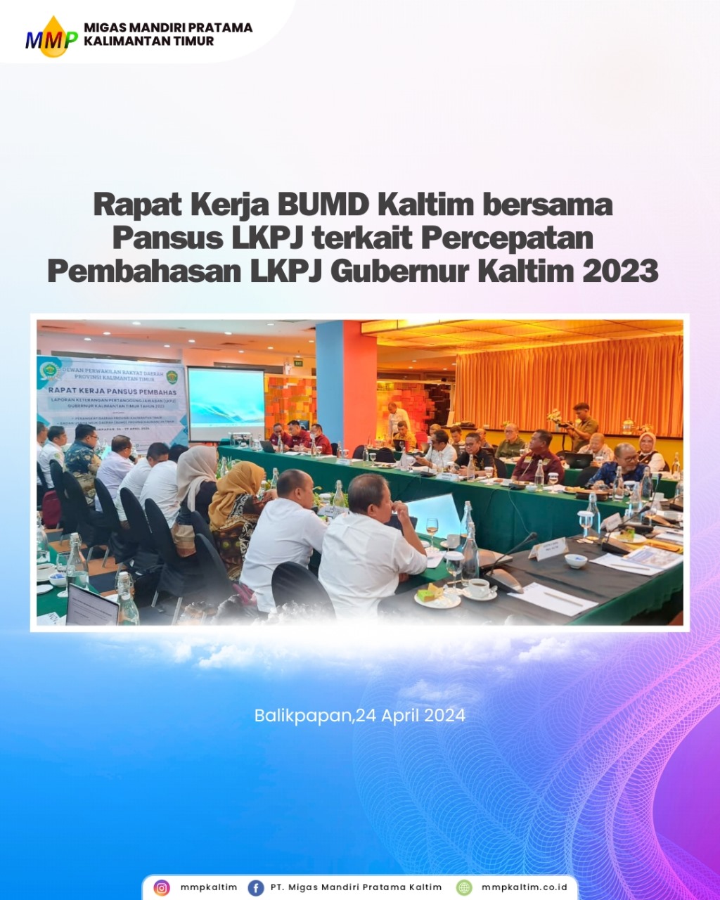 RAPAT KKERJA BUMD KALTIM BERSAMA PANSUS LKPJ TERKAIT PERCEPATAN PEMBAHASAN LKPJ GUBERNUR KALTIM 2023